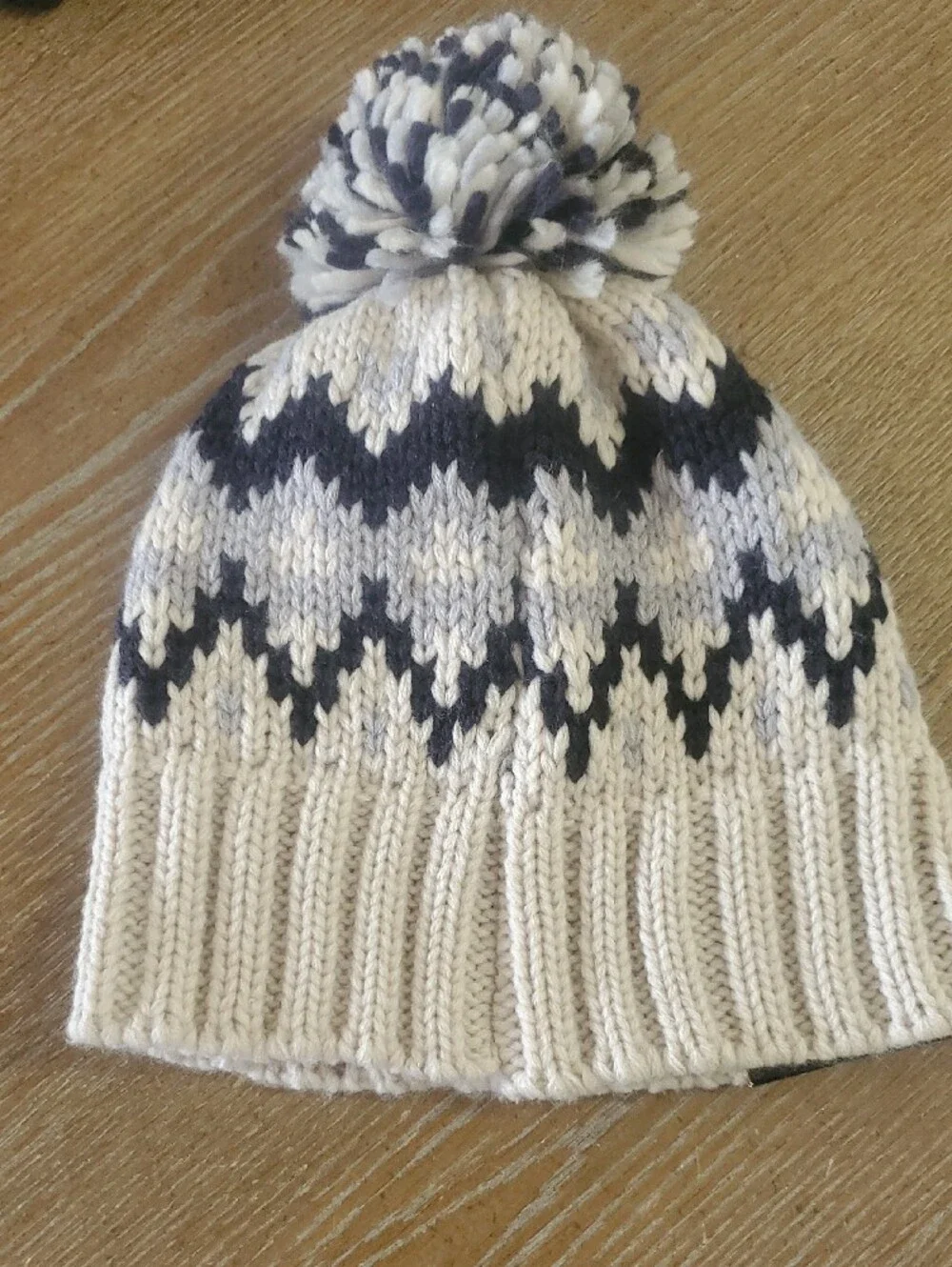 NWT New Era Womens Cream & Navy Pom Knit Penn State Beanie
